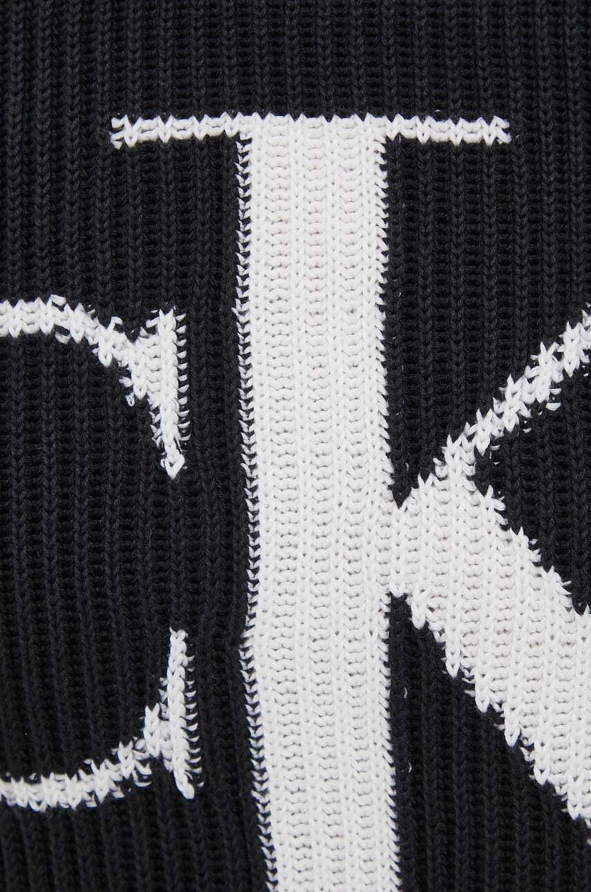 Бавовняний светр Calvin Klein Jeans колір чорний легкий гольф 
