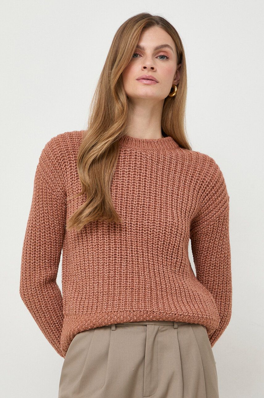 Morgan pulover femei, culoarea bej, călduros