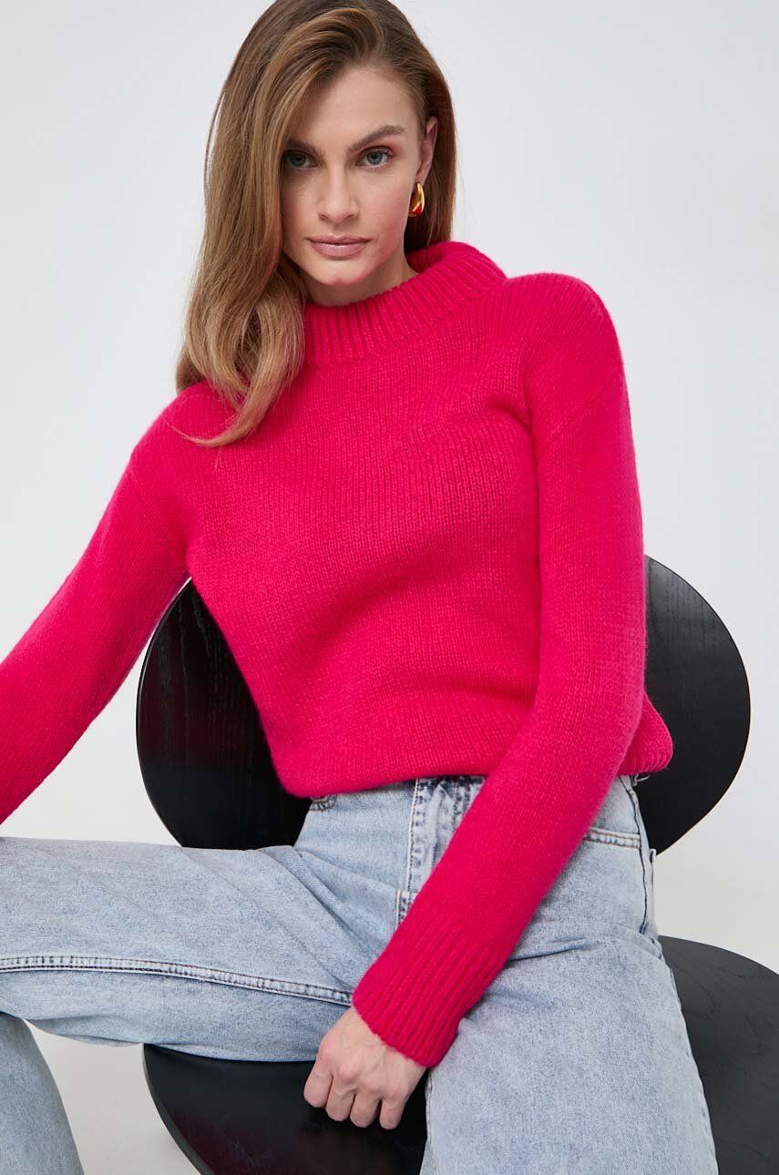 Morgan pulover din amestec de lana femei, culoarea roz