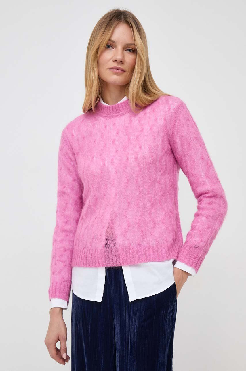 MAX&Co. pulover din amestec de lana femei, culoarea roz, light