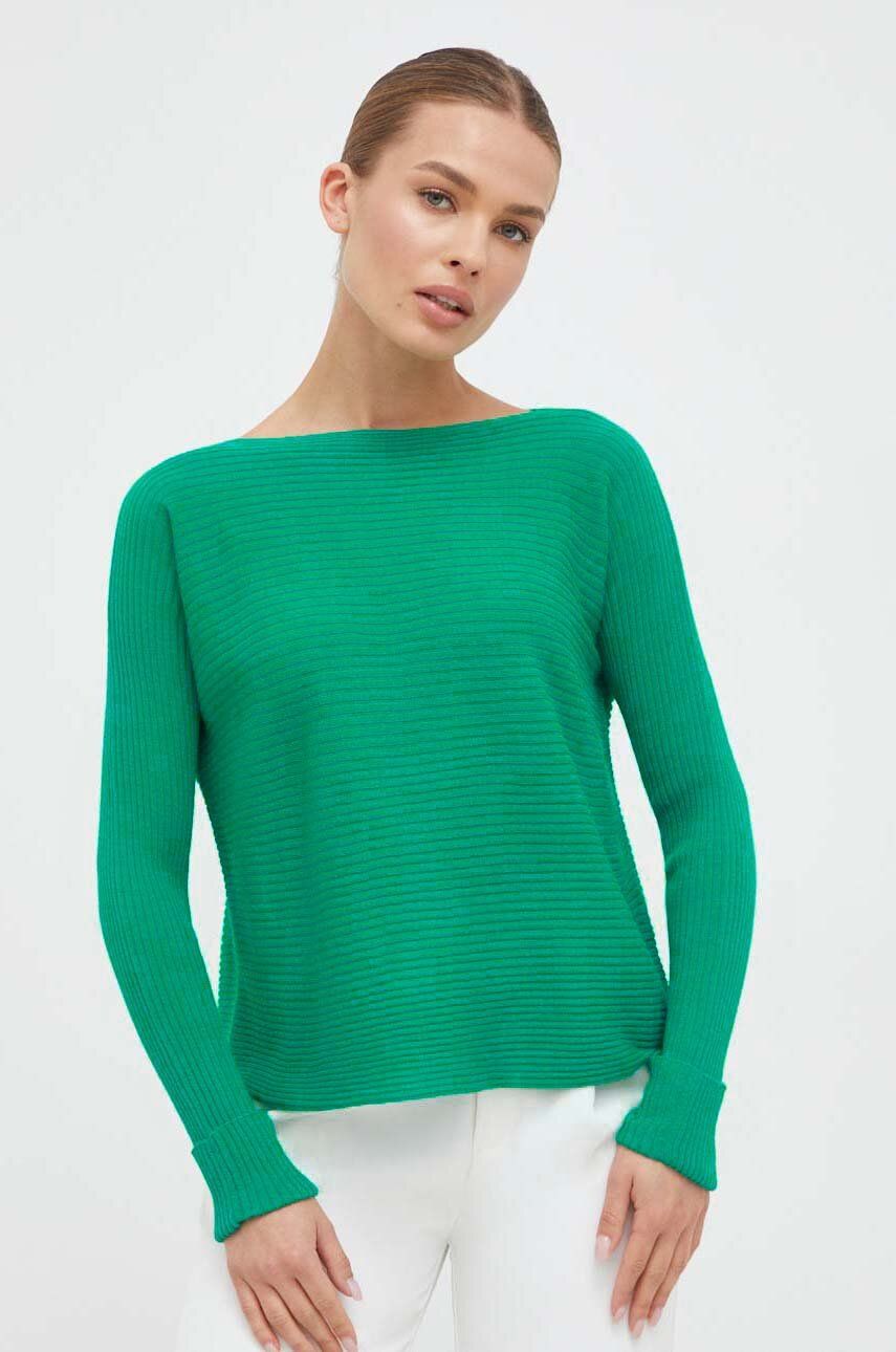 MAX&Co. pulover de lana femei, culoarea turcoaz, light