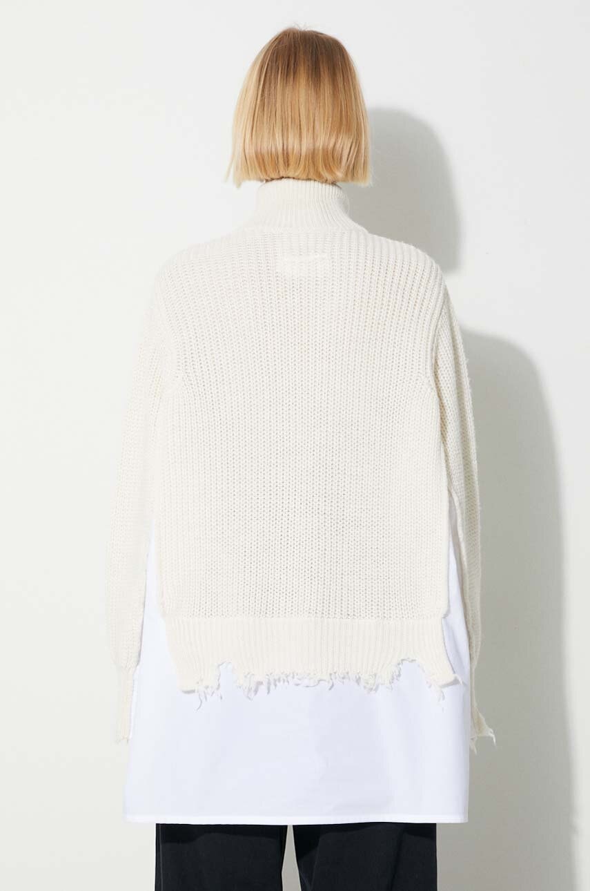 MM6 Maison Margiela kardigán gyapjú keverékből Cardigan piros, S62HP0009 termék 2. képe