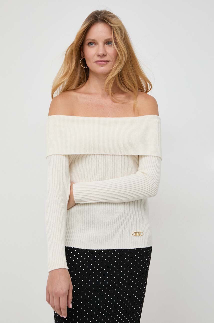 MICHAEL Michael Kors pulover de lana femei, culoarea bej