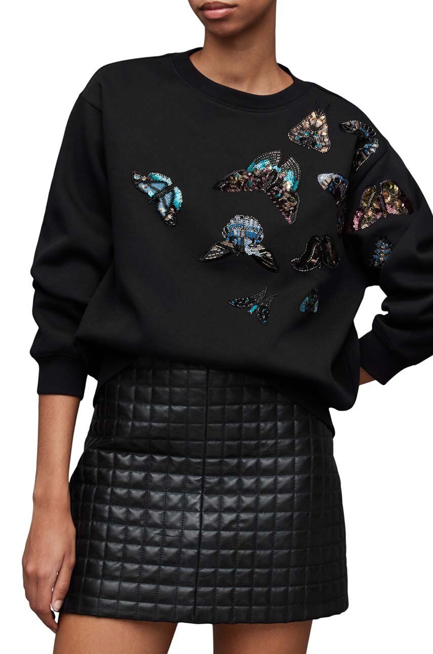 AllSaints pulover Pippa femei, culoarea negru