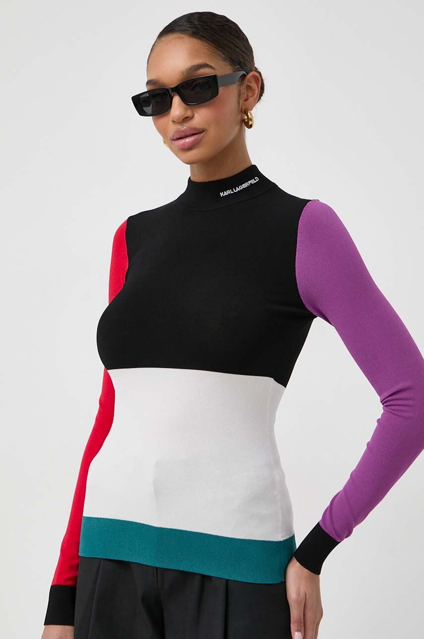 Karl Lagerfeld pulover femei, light, cu turtleneck