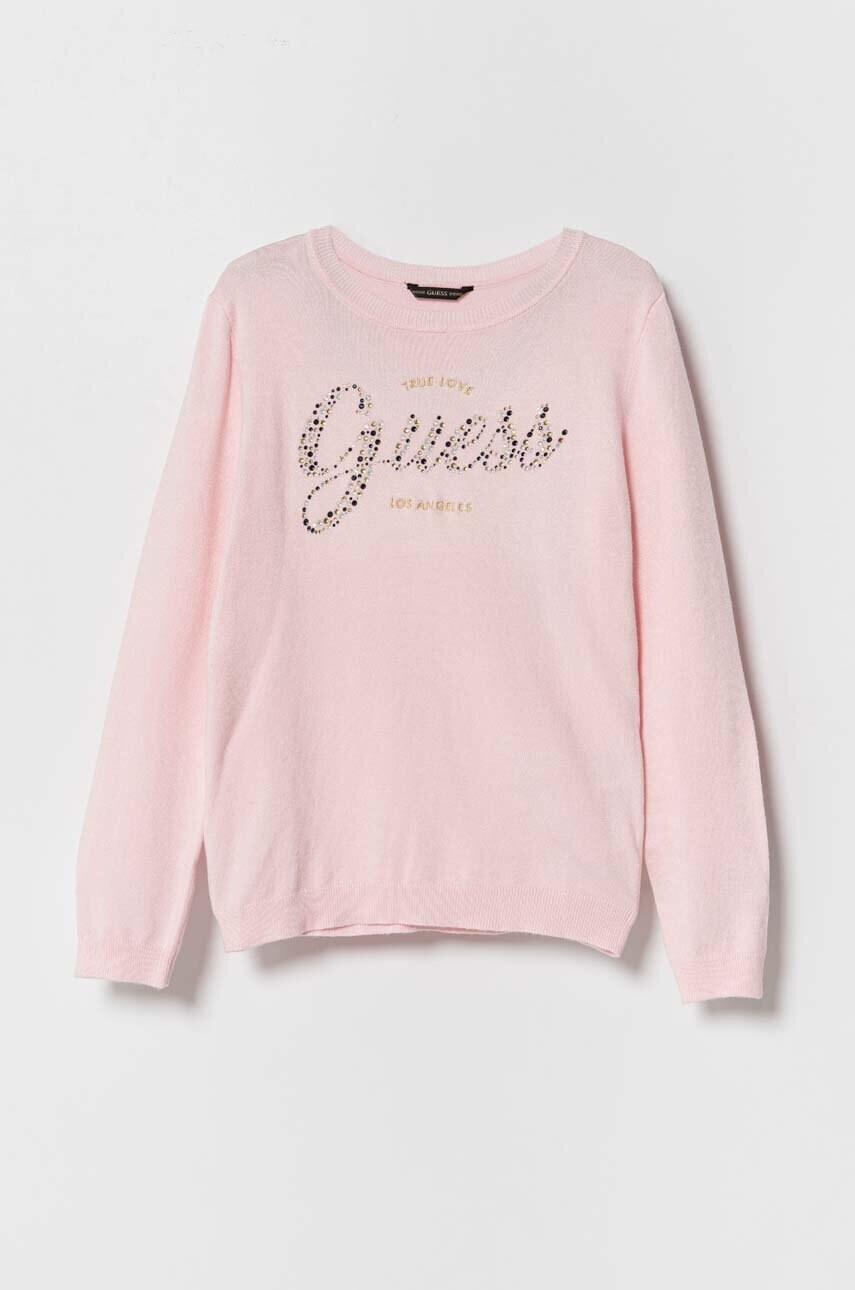

Детский свитер Guess цвет розовый лёгкий