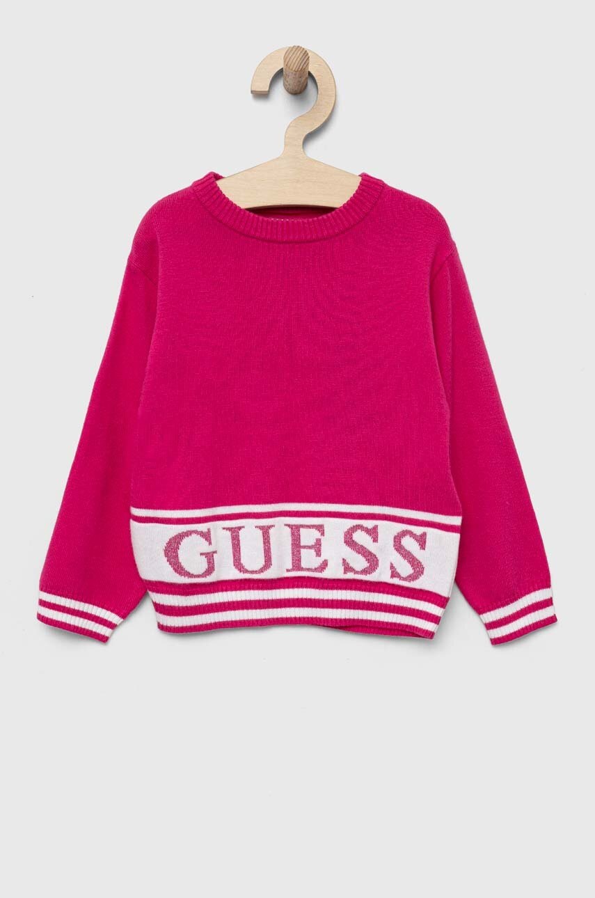 

Дитячий светр Guess колір рожевий легкий