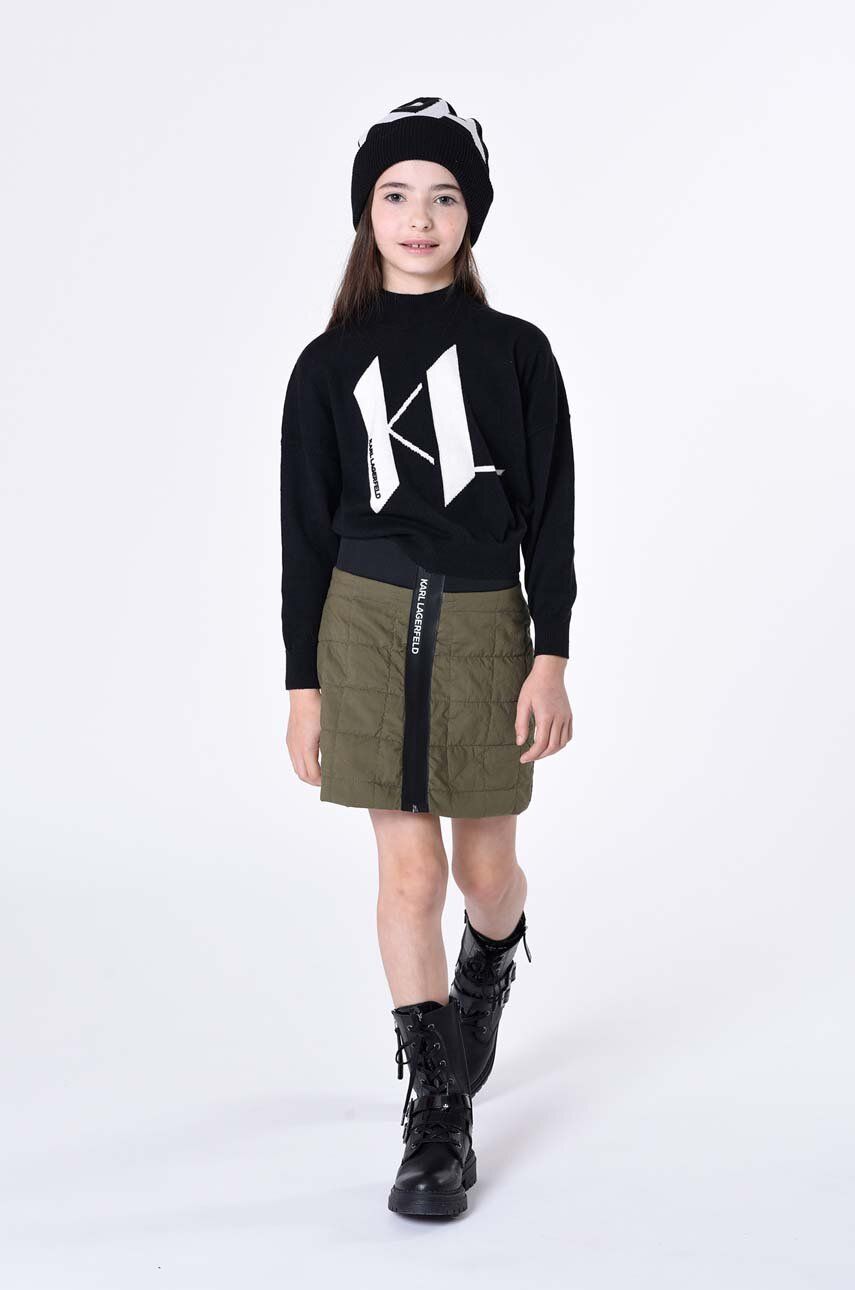 Karl Lagerfeld pulover copii culoarea negru, light