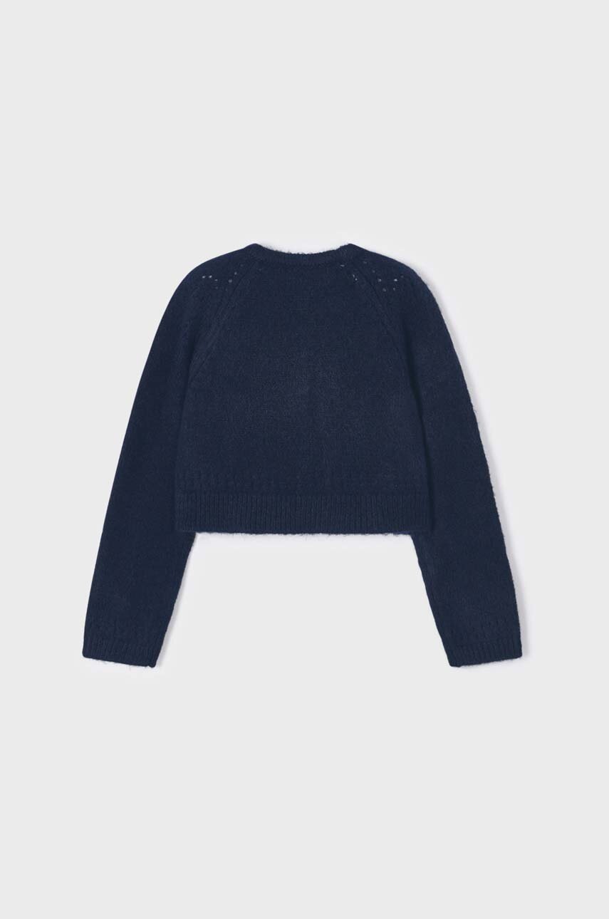 Детский кардиган с примесью шерсти Mayoral цвет синий лёгкий