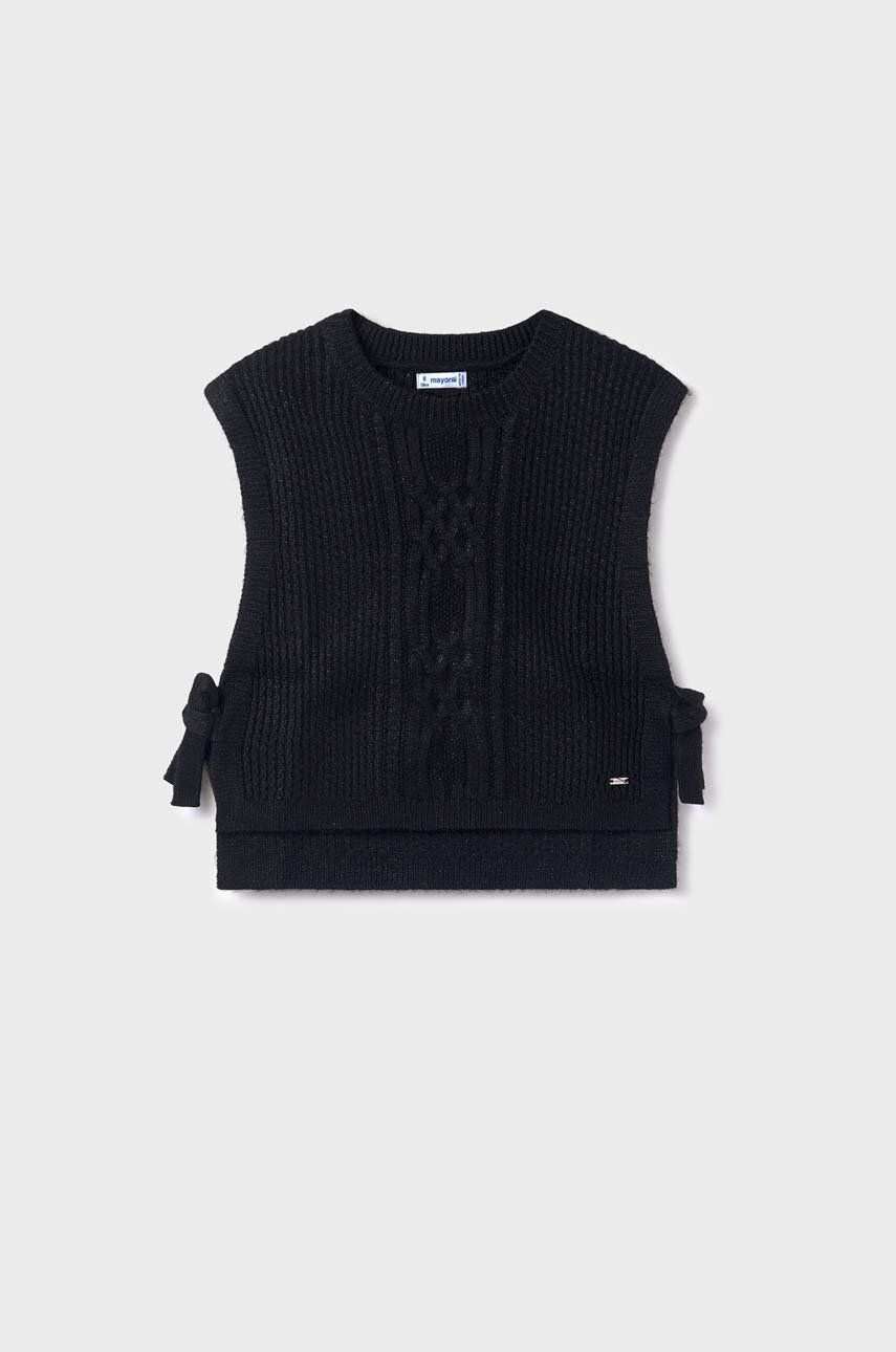 Mayoral vesta copii culoarea negru, light - Shoppu.ro