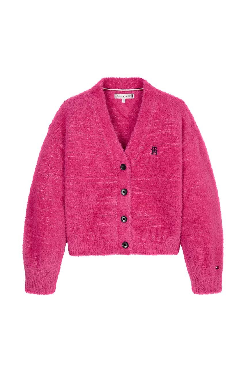 

Дитячий кардиган Tommy Hilfiger колір рожевий