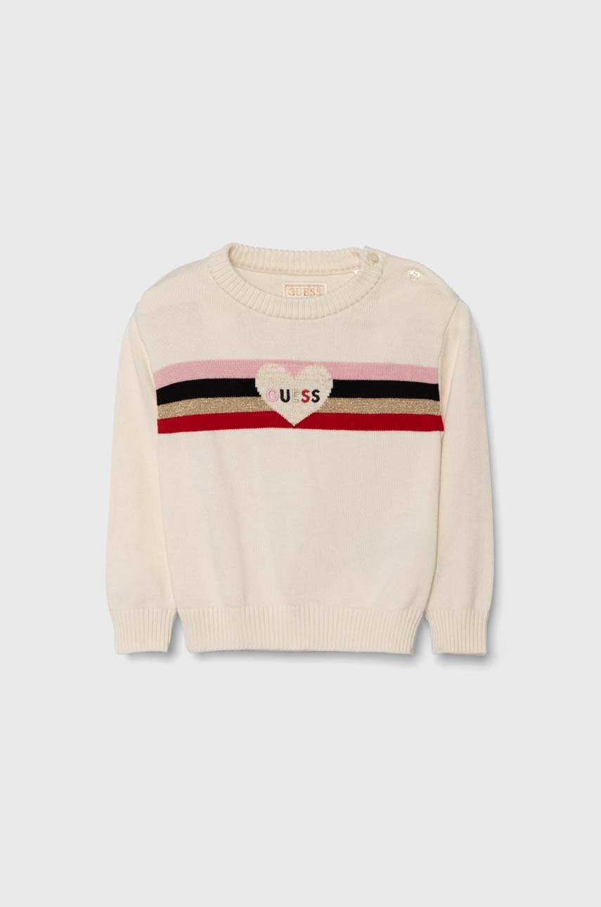 

Светр для немовлят Guess колір бежевий