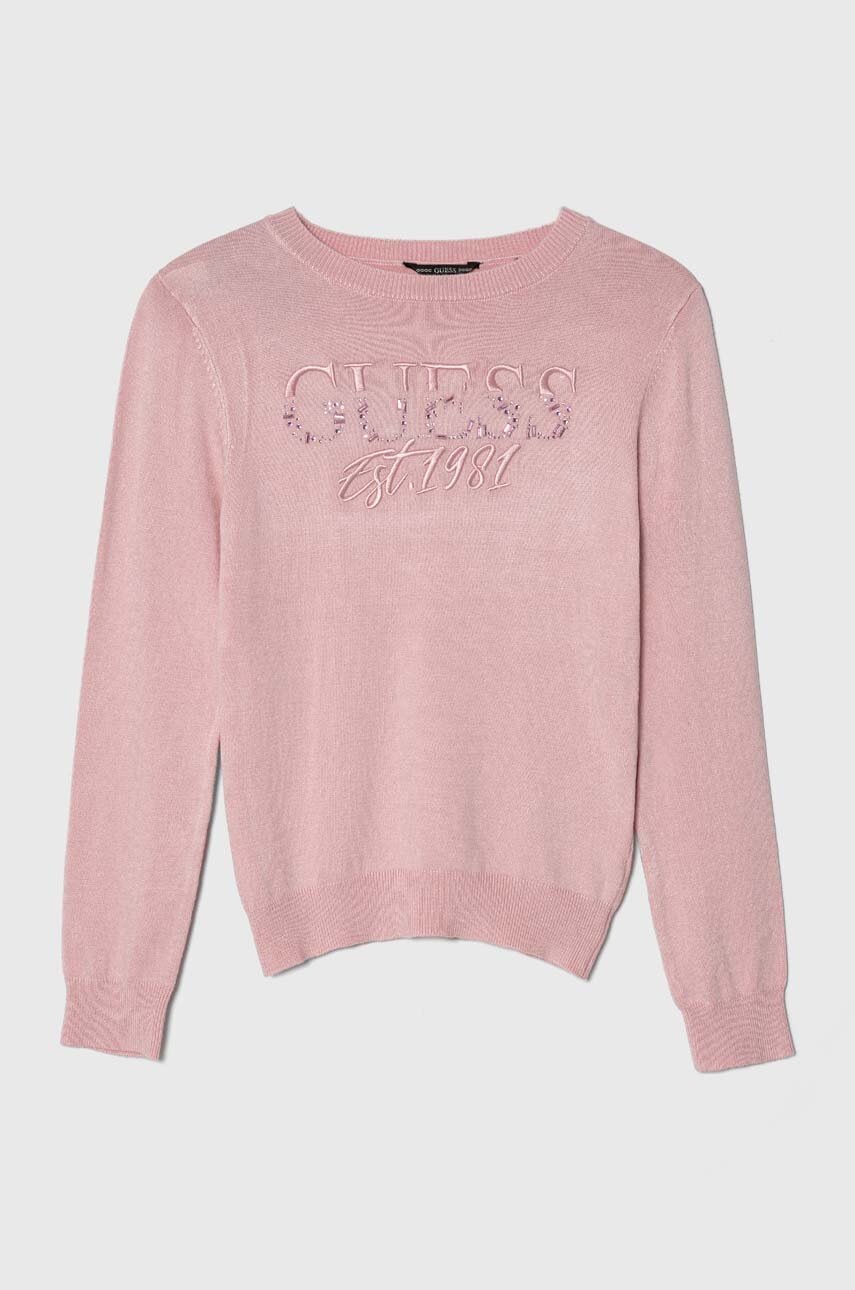 

Дитячий светр Guess колір рожевий легкий