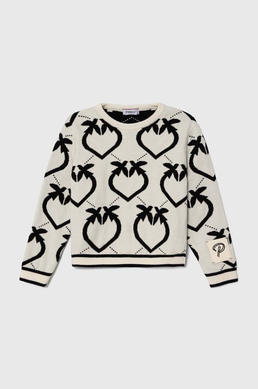 Детский свитер Pinko Up цвет белый Детский свитер Pinko Up цвет белый