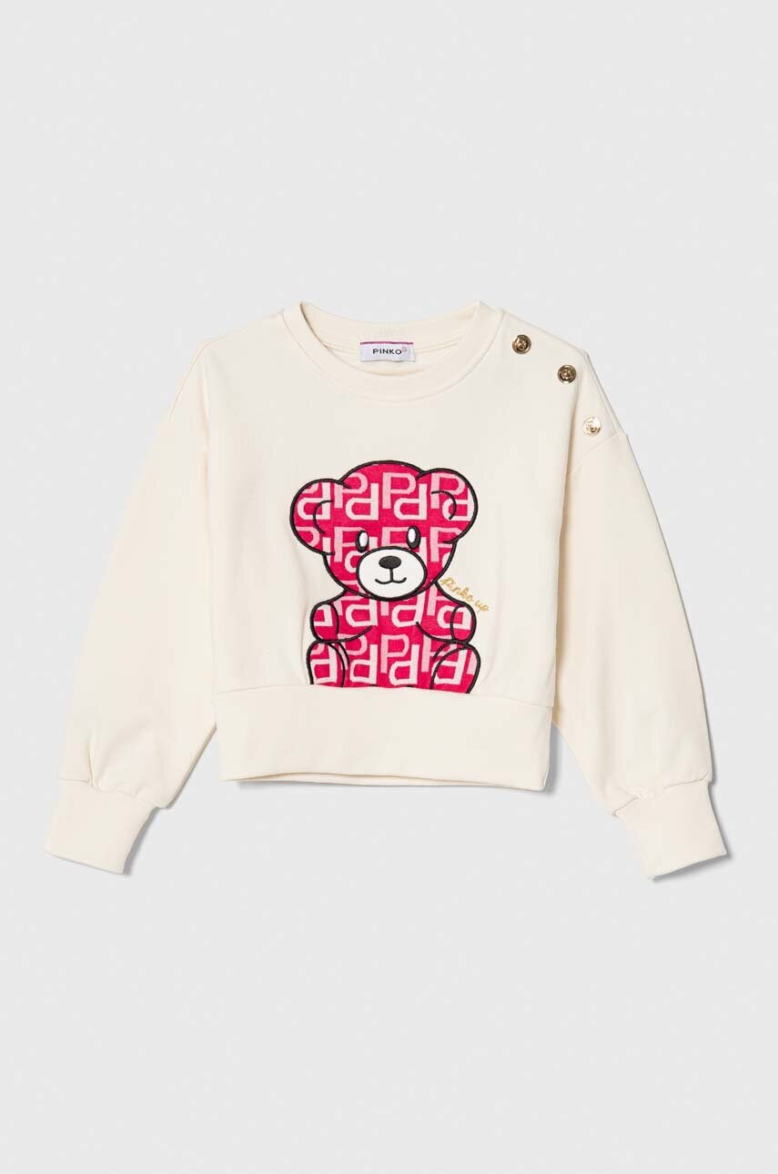 

Детская кофта Pinko Up цвет бежевый с аппликацией