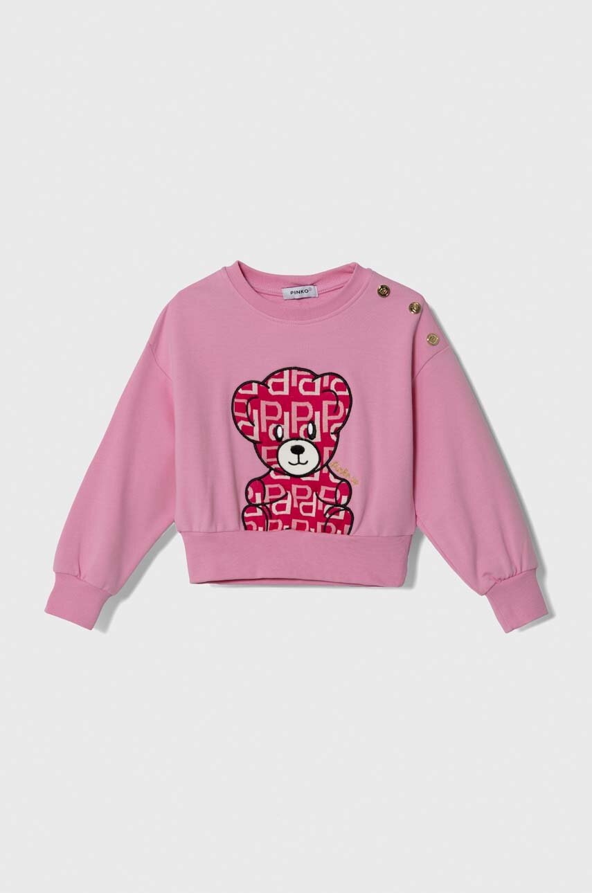 

Детская кофта Pinko Up цвет розовый с аппликацией