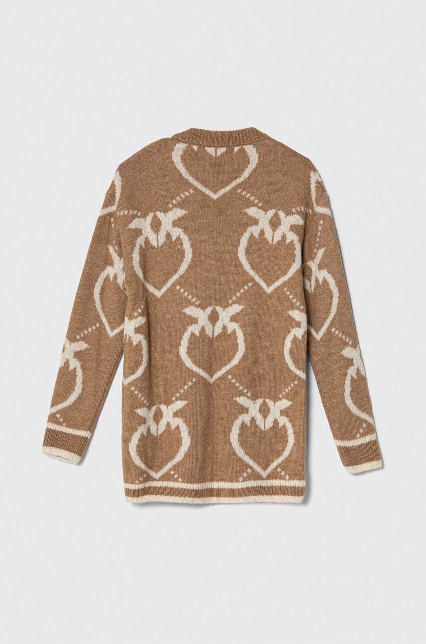 Дитячий кардиган з домішкою вовни Pinko Up колір бежевий теплий у Львові Дитячий кардиган з домішкою вовни Pinko Up колір бежевий теплий у Львові