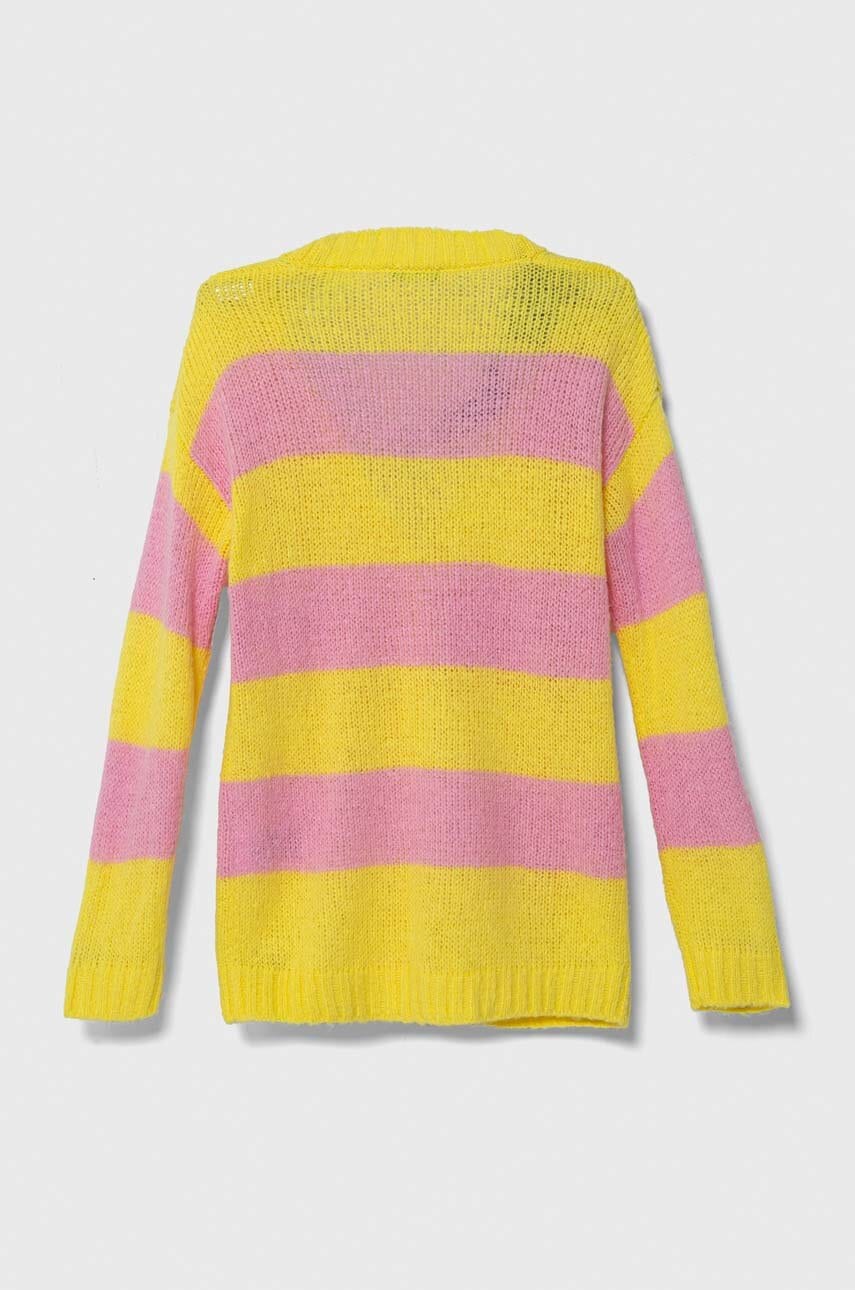 Детский свитер с примесью шерсти United Colors of Benetton цвет жёлтый