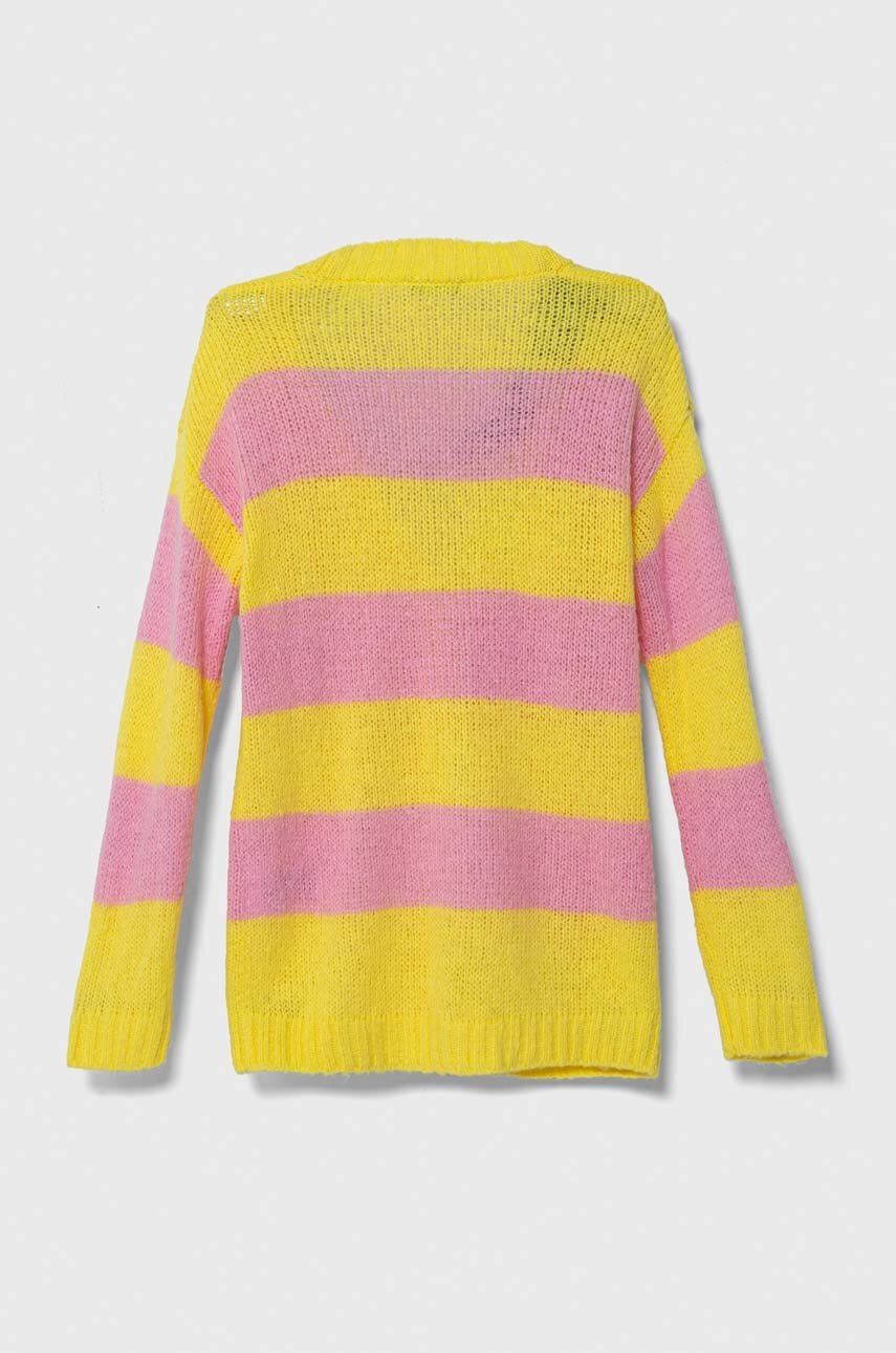 Детский свитер с примесью шерсти United Colors of Benetton цвет жёлтый Детский свитер с примесью шерсти United Colors of Benetton цвет жёлтый