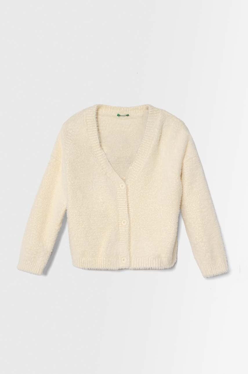 United Colors of Benetton cardigan copii culoarea bej