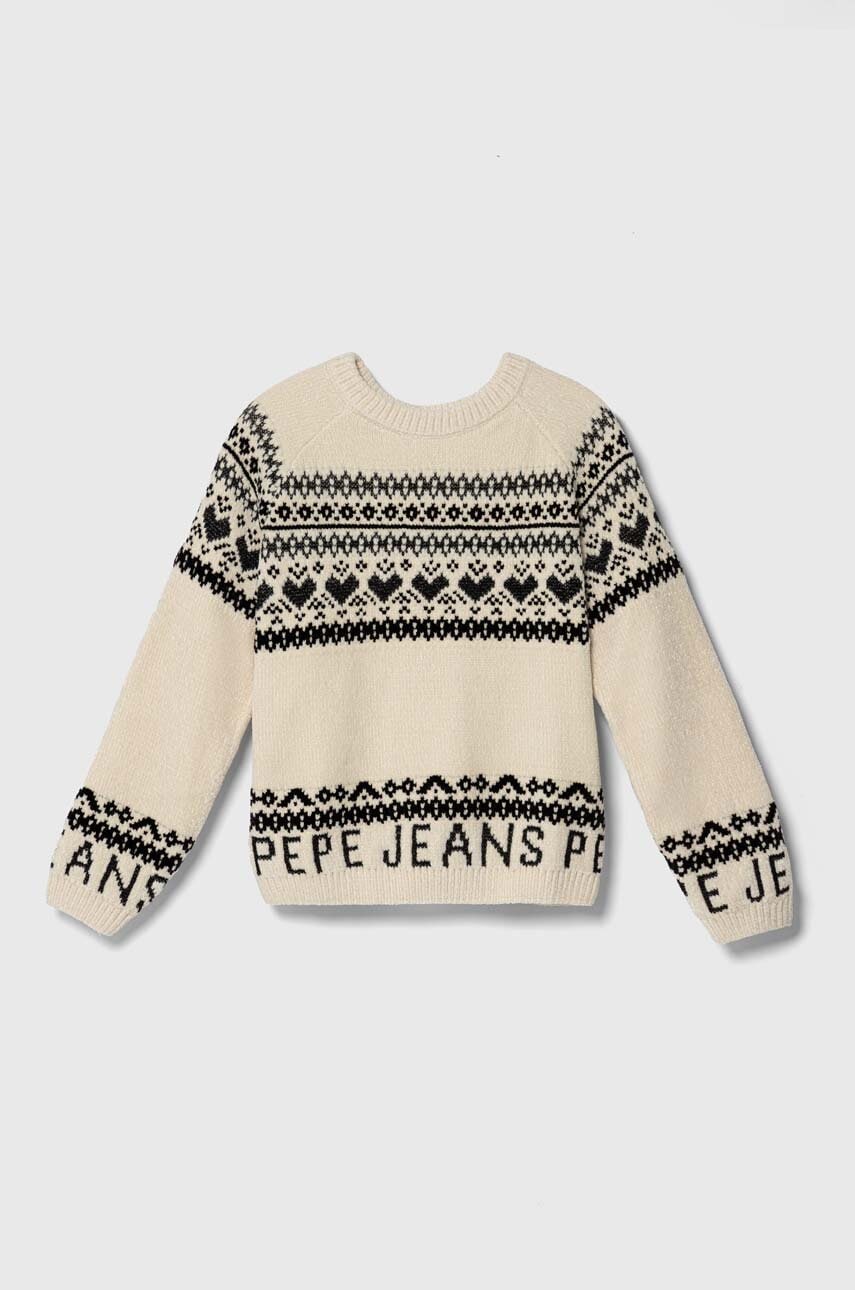 Levně Dětský svetr Pepe Jeans béžová barva