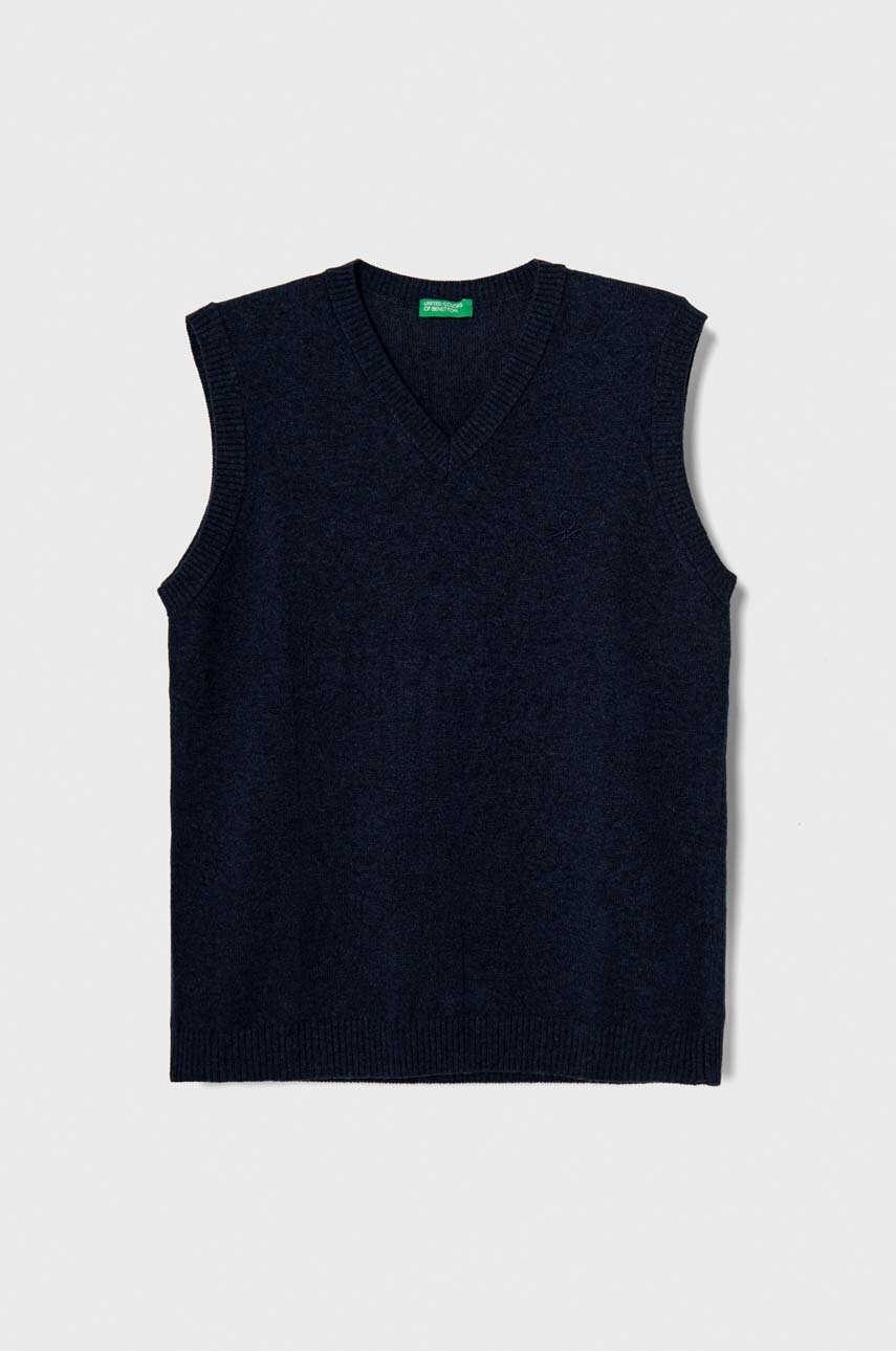 

Дитячий жилет United Colors of Benetton колір синій легкий