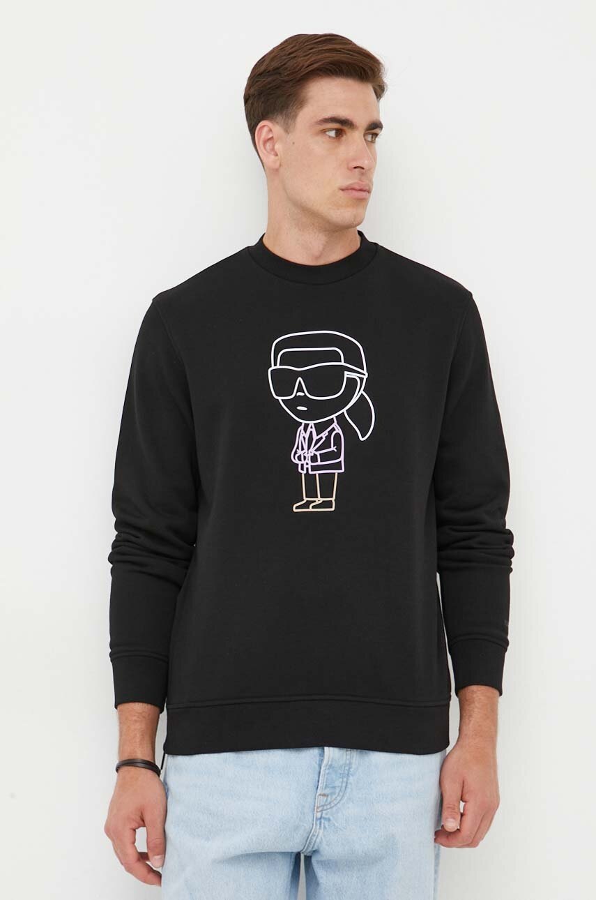 

Кофта Karl Lagerfeld чоловіча колір чорний з принтом