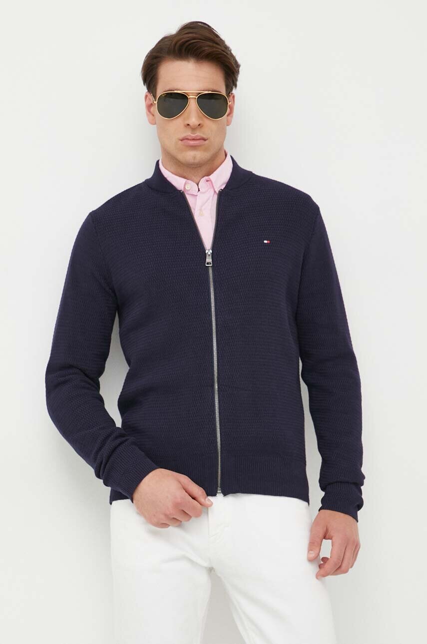 

Памучен пуловер Tommy Hilfiger в тъмносиньо, Тъмносин