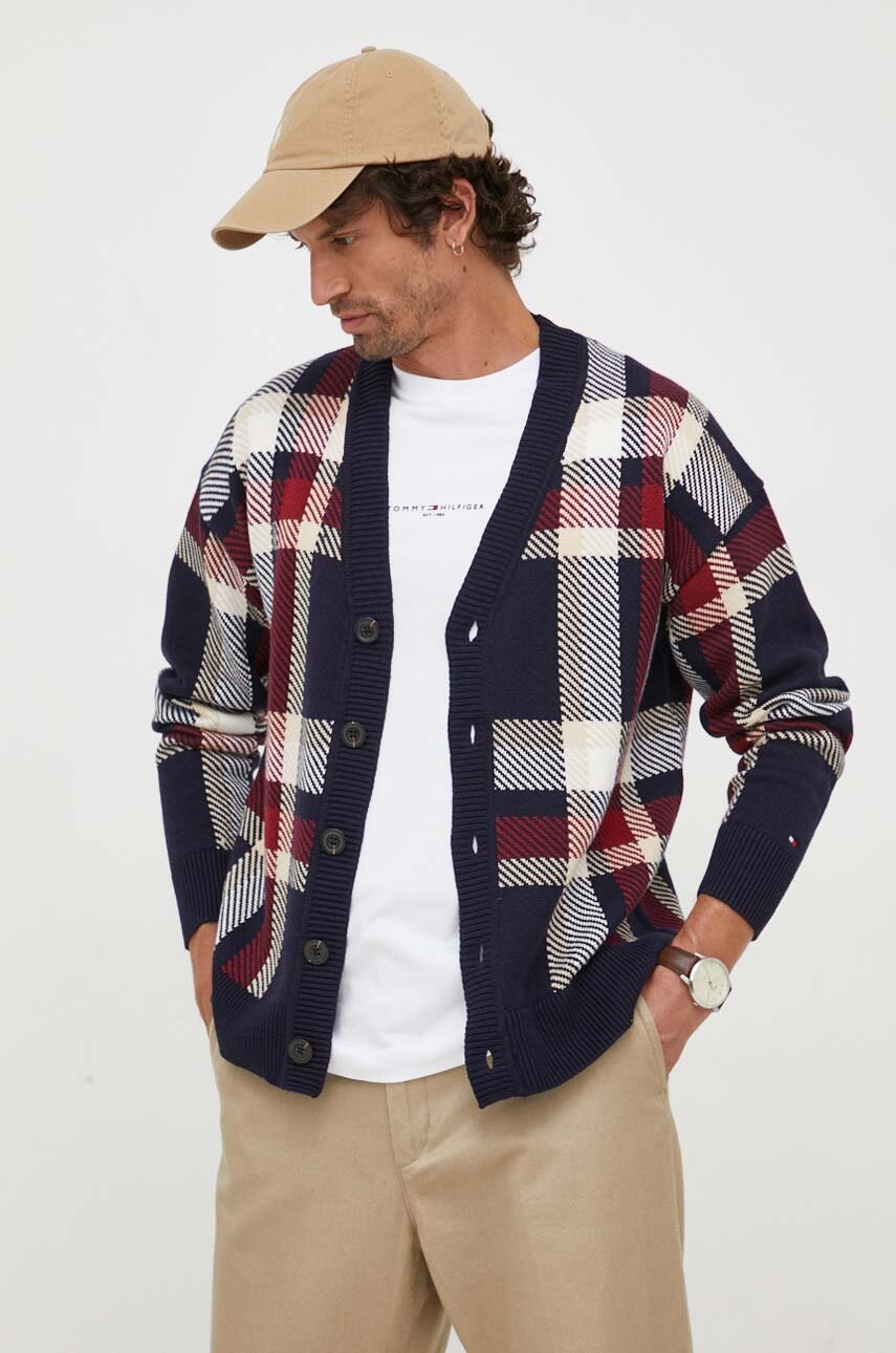 

Бавовняний кардиган Tommy Hilfiger колір синій