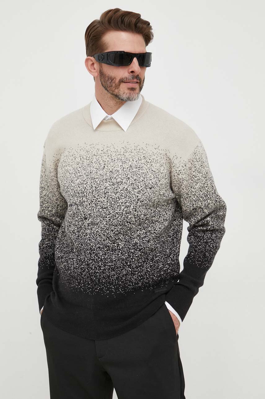 

Пуловер Calvin Klein мъжки в черно, Черен