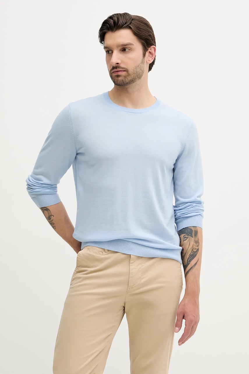 BOSS pulover de lână culoarea negru, light, 50468239