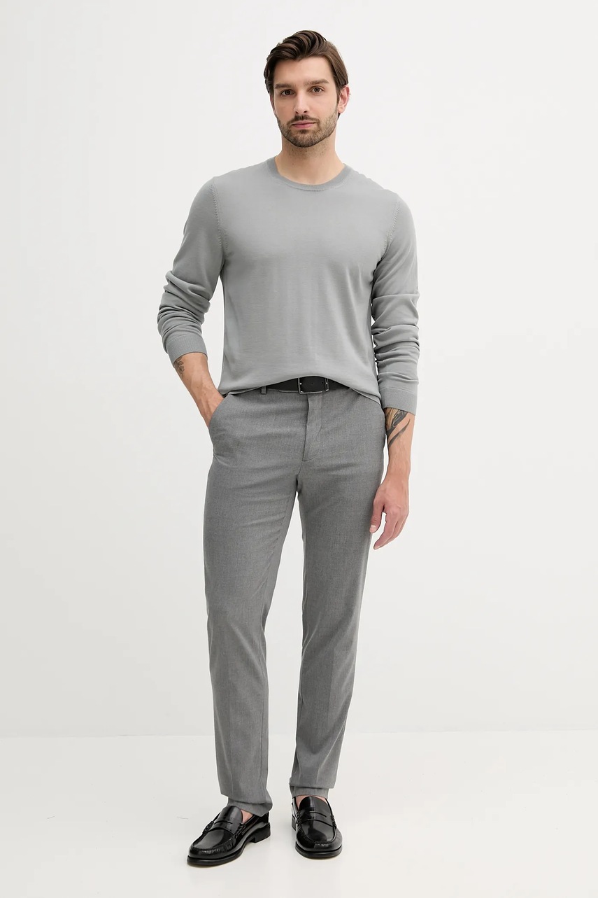 Шерстяной свитер BOSS цвет чёрный лёгкое 50468239