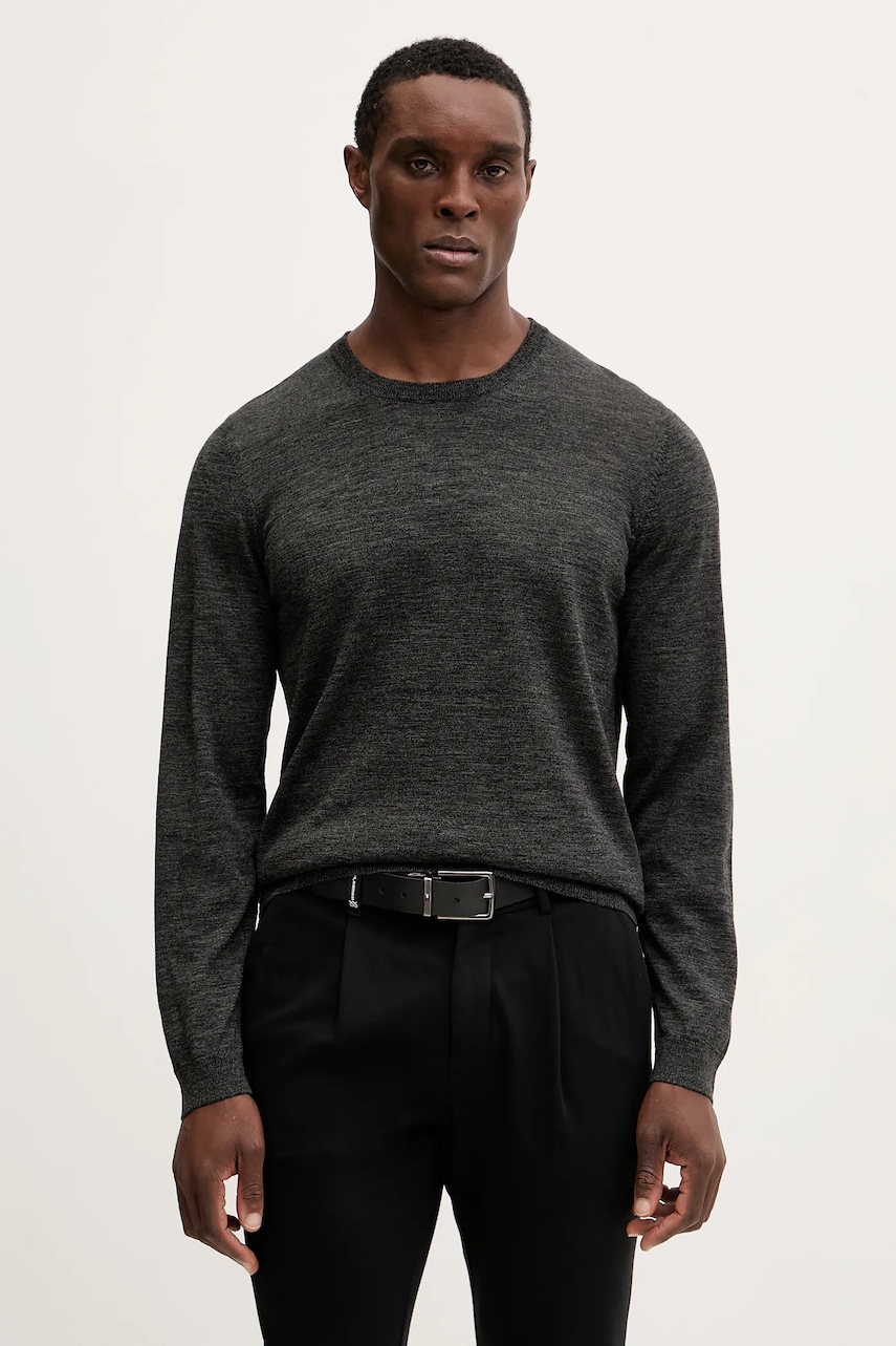 BOSS pulover de lână culoarea gri, light, 50468239