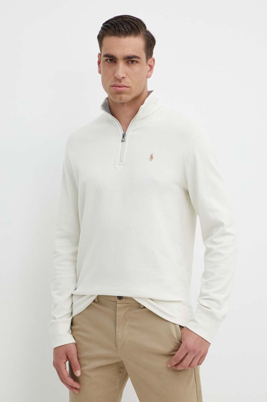 Levně Mikina Polo Ralph Lauren pánská, béžová barva, hladká, 710812963