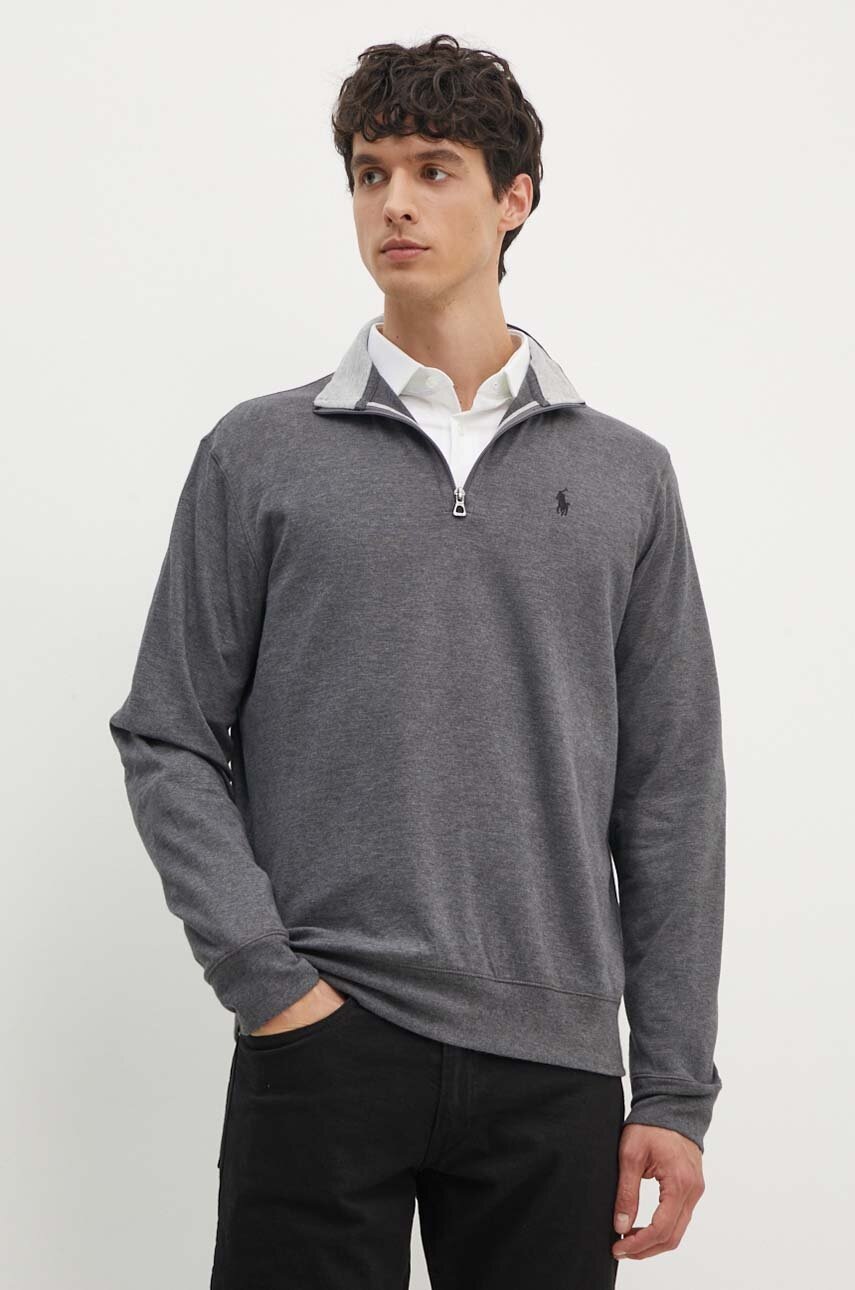 

Суичър Polo Ralph Lauren в сиво с изчистен дизайн, Сив
