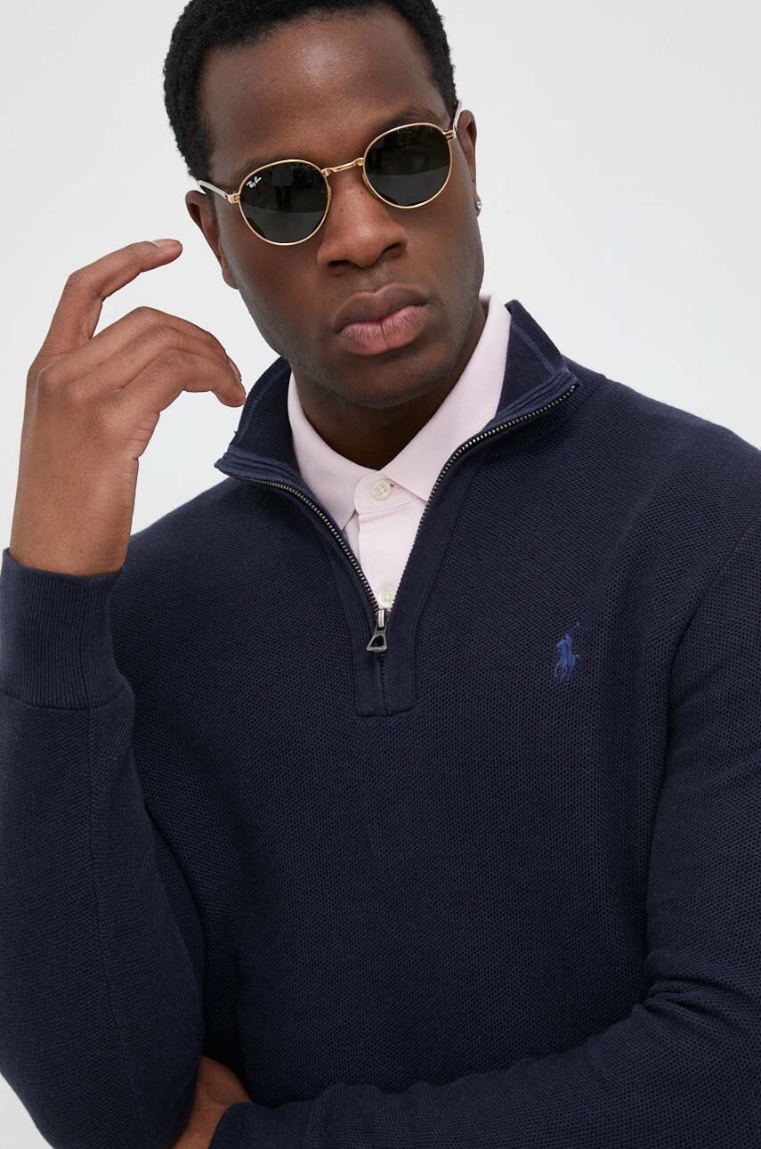

Бавовняний светр Polo Ralph Lauren колір синій легкий