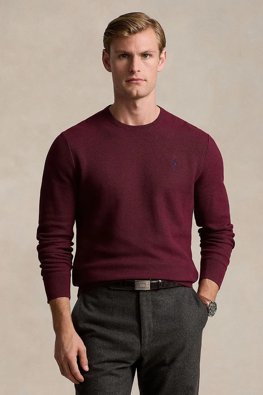 

Памучен пуловер Polo Ralph Lauren в зелено от лека материя 710918163, Червен