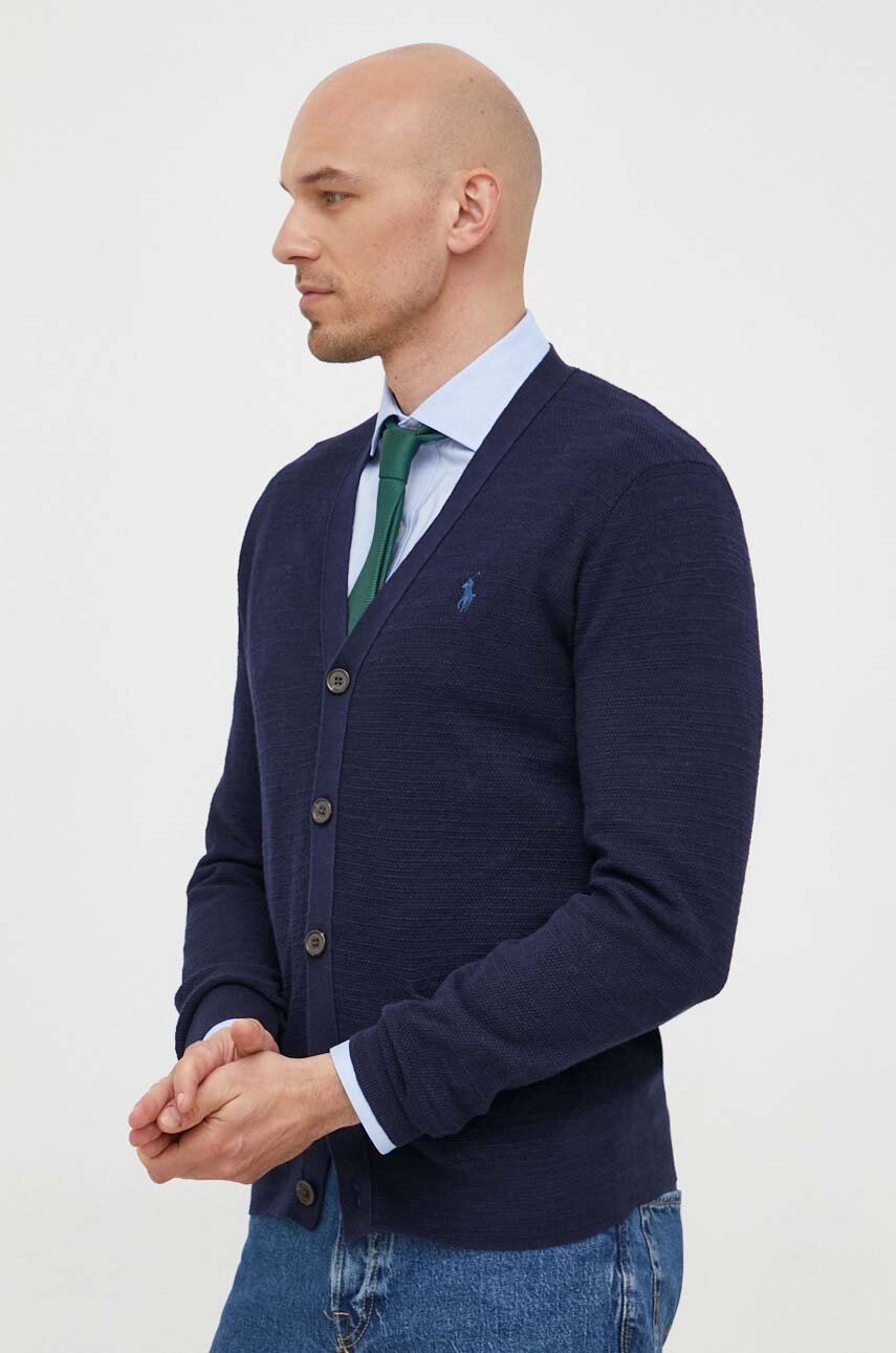 

Кардиган с примесью льна Polo Ralph Lauren цвет синий