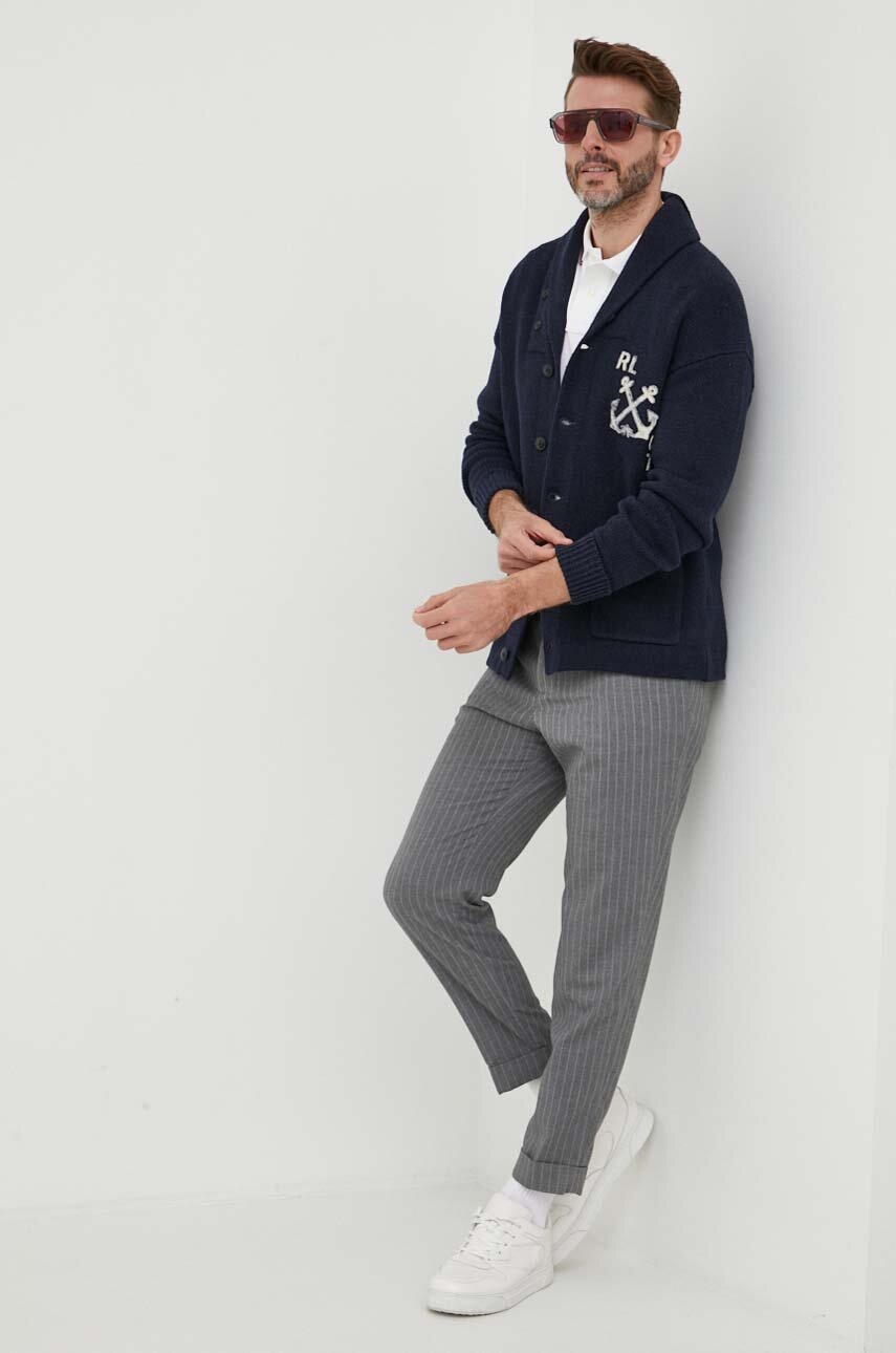 

Жилетка с лен Polo Ralph Lauren в тъмносиньо, Тъмносин