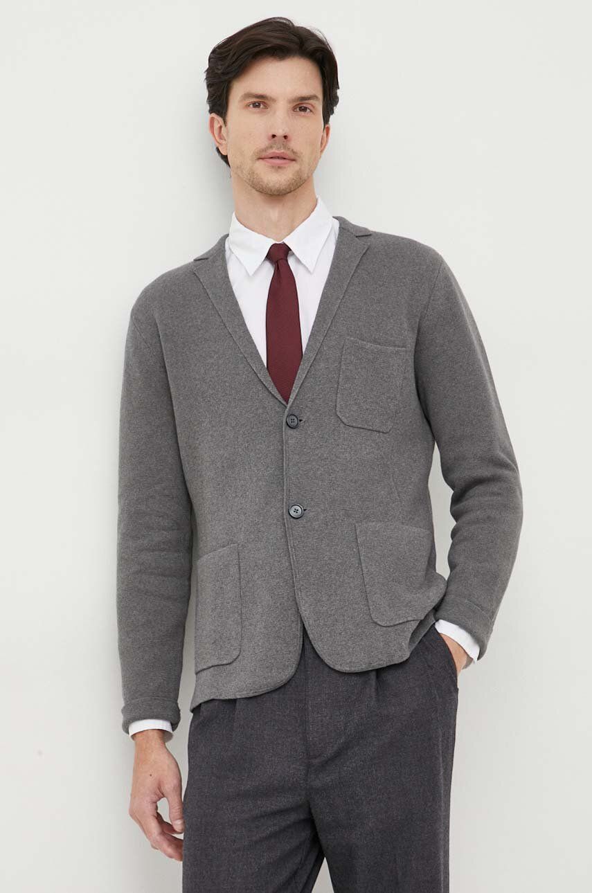 Michael Kors cardigan din bumbac culoarea gri