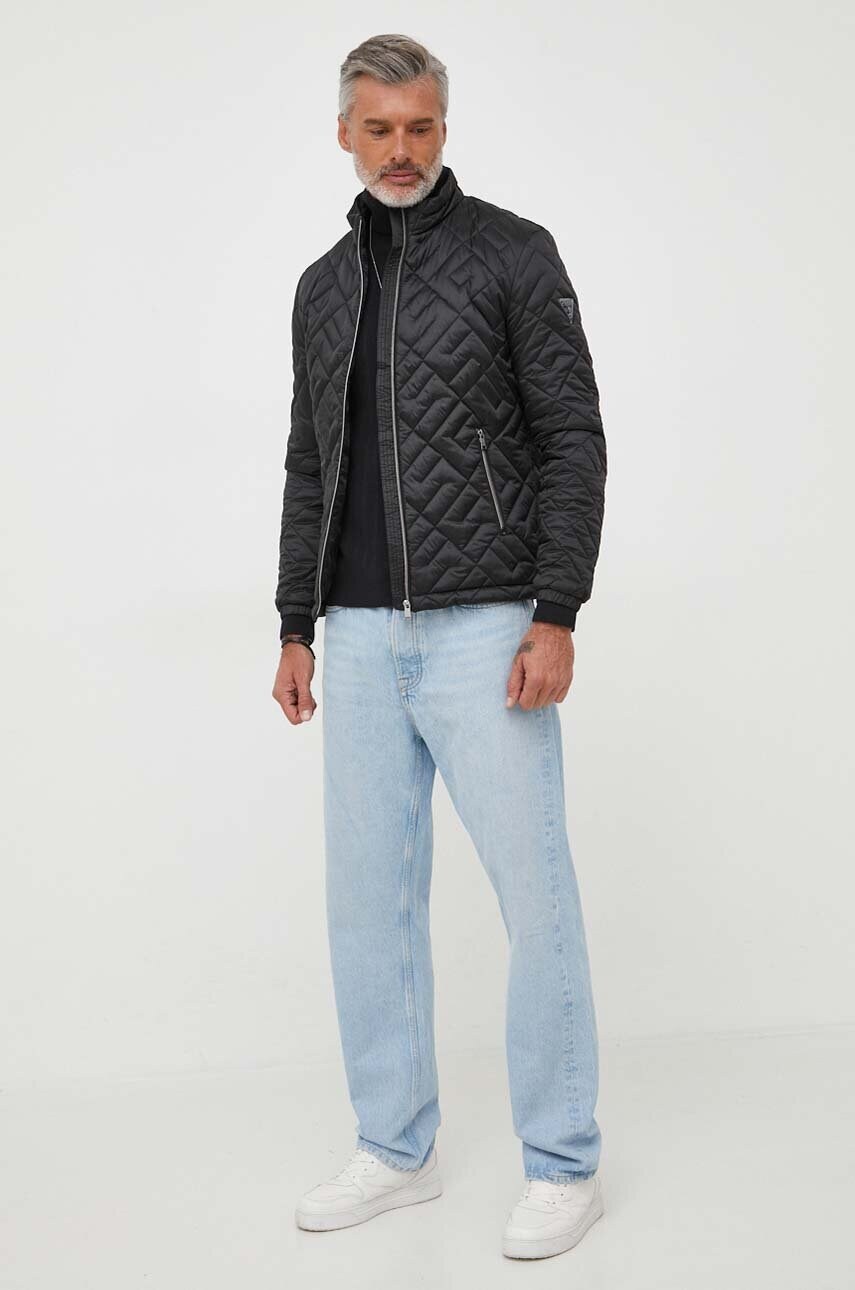 

Хлопковый свитер Armani Exchange цвет чёрный лёгкий с гольфом