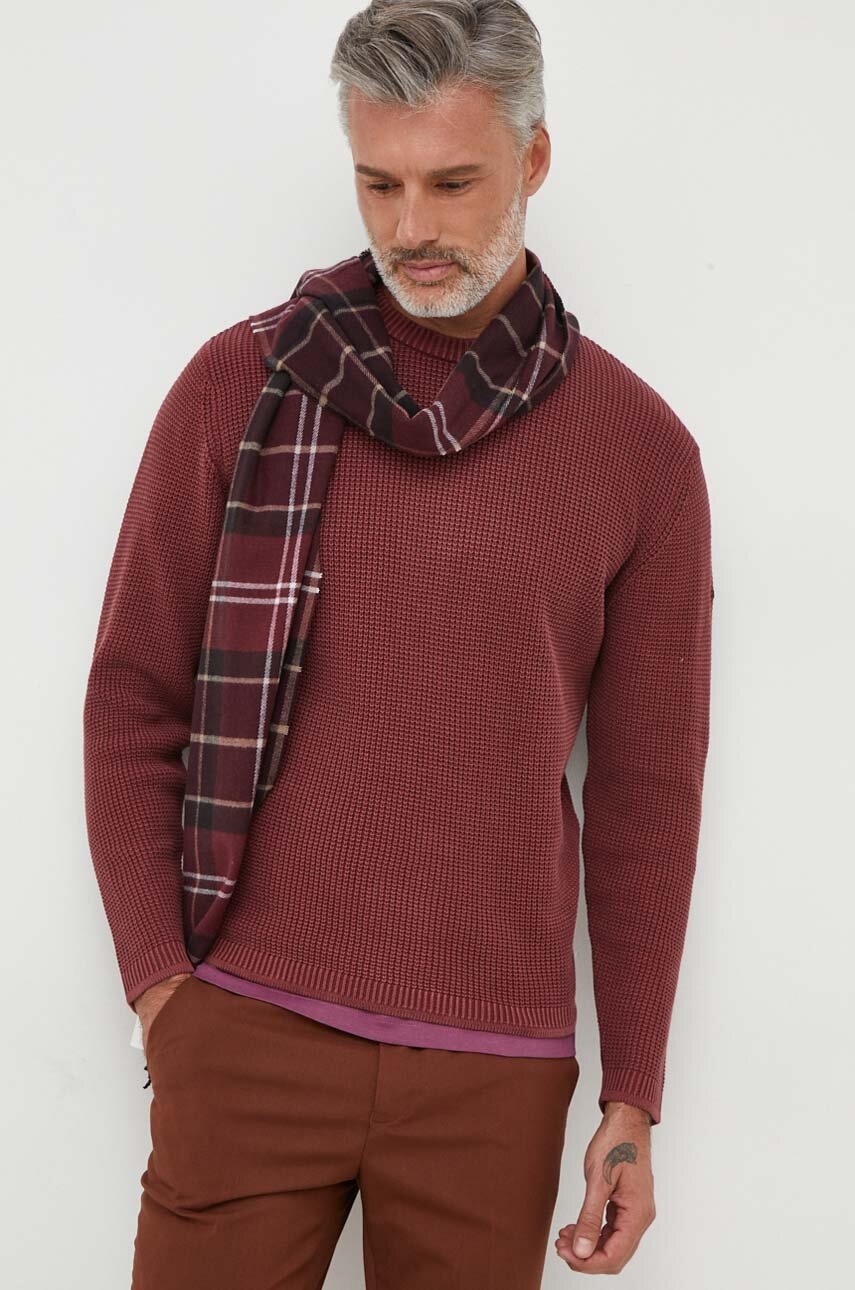 

Хлопковый свитер Pepe Jeans Dean цвет бордовый