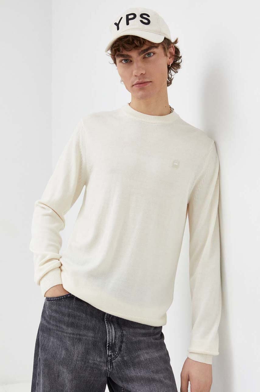 G-Star pulover de lână bărbați, culoarea verde, light