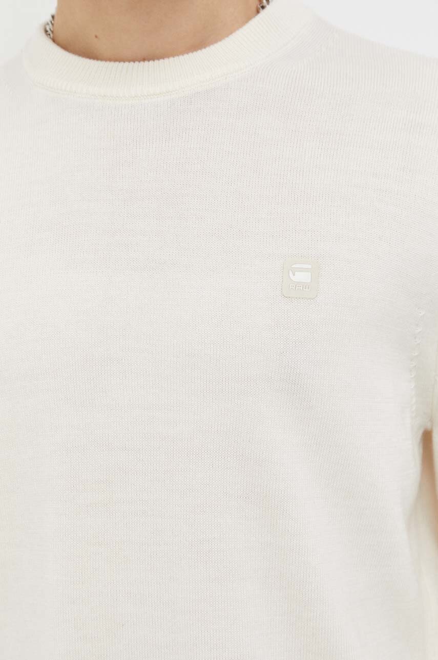 Μάλλινο πουλόβερ G-Star ανδρικά, χρώμα: πράσινο φωτογραφία