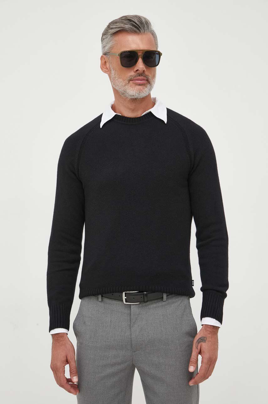 E-shop Kašmírový svetr BOSS černá barva, lehký