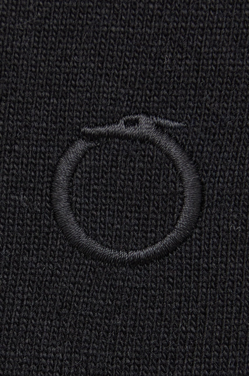 Πουλόβερ με προσθήκη μαλλιού Trussardi ανδρικά, χρώμα: μαύρο φωτογραφία