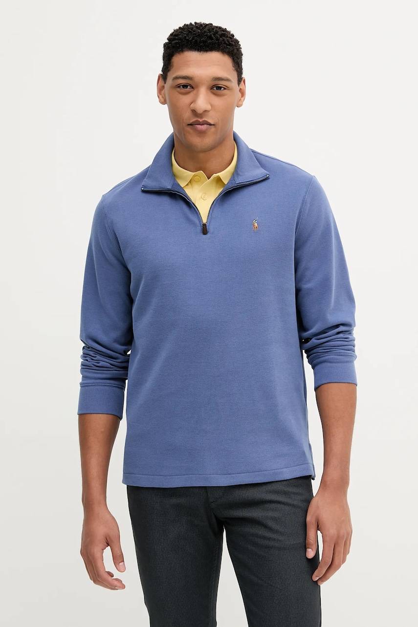 Levně Bavlněná mikina Polo Ralph Lauren pánská, šedá barva, 710671929