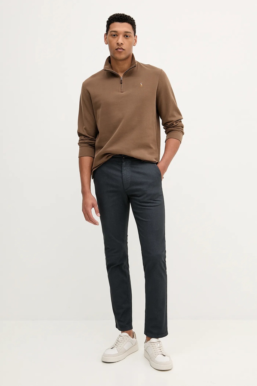 Хлопковая кофта Polo Ralph Lauren цвет серый  710671929