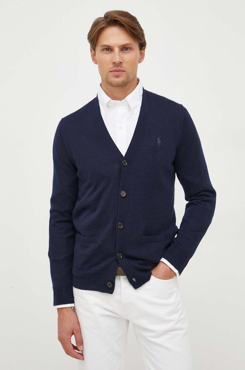 

Вовняний кардиган Polo Ralph Lauren колір синій