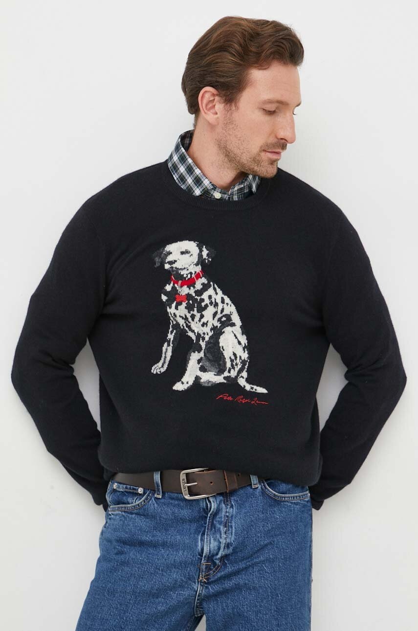 

Светр з кашеміру Polo Ralph Lauren колір чорний легкий